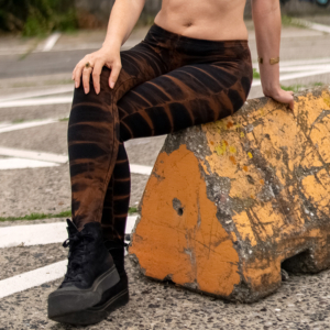 Gestreifte Bambus-Leggings